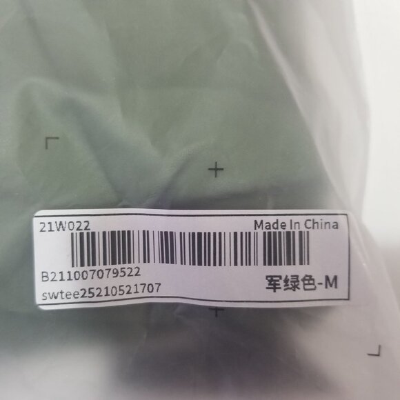 NEW‎ SHEIN Solid Criss Cross Tied Backless Crop Tee SIZE M COLOR Army Green - Picture 8 of 9